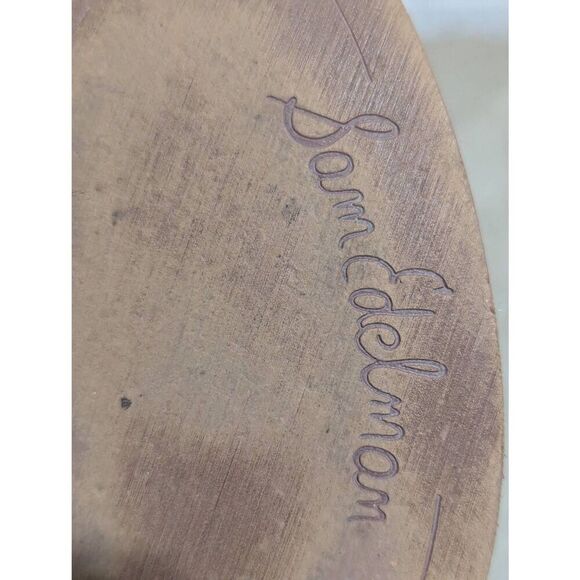 Sam Edelman Women's Beige Suede Almond Toe Zip Closure Heeled Bootie Size 6 - Picture 7 of 12